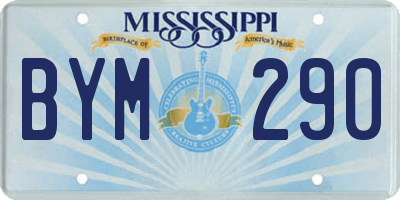 MS license plate BYM290