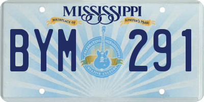 MS license plate BYM291