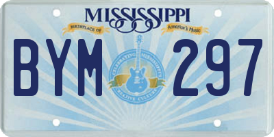 MS license plate BYM297