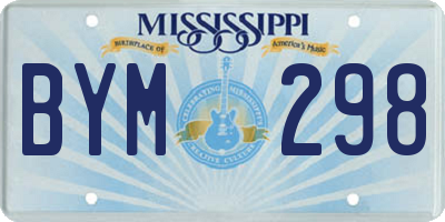 MS license plate BYM298