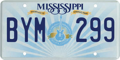 MS license plate BYM299