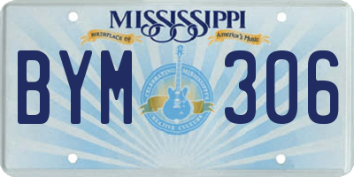 MS license plate BYM306