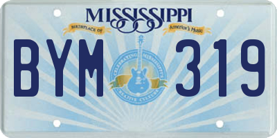 MS license plate BYM319