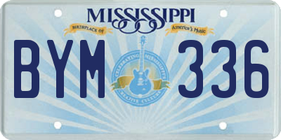 MS license plate BYM336