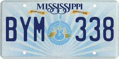 MS license plate BYM338