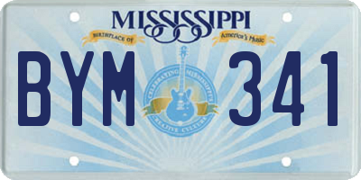 MS license plate BYM341