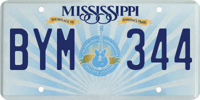 MS license plate BYM344