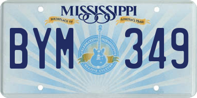 MS license plate BYM349