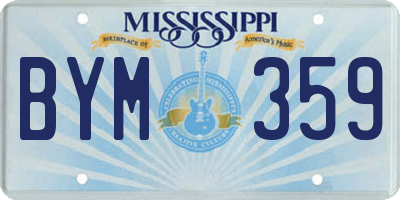 MS license plate BYM359
