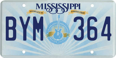 MS license plate BYM364