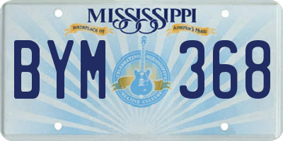 MS license plate BYM368