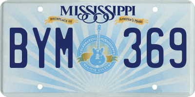 MS license plate BYM369