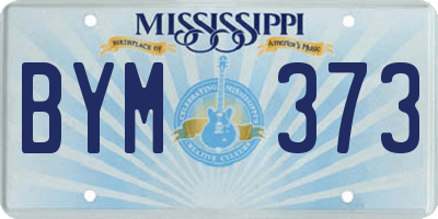 MS license plate BYM373