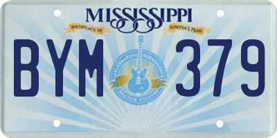MS license plate BYM379