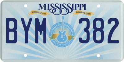MS license plate BYM382