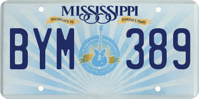 MS license plate BYM389