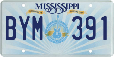 MS license plate BYM391