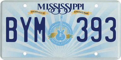 MS license plate BYM393