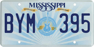 MS license plate BYM395