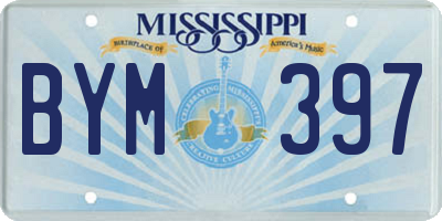 MS license plate BYM397