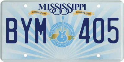 MS license plate BYM405