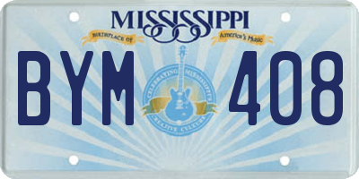 MS license plate BYM408