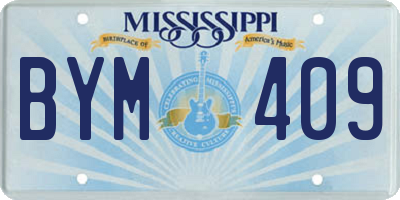 MS license plate BYM409