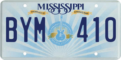 MS license plate BYM410
