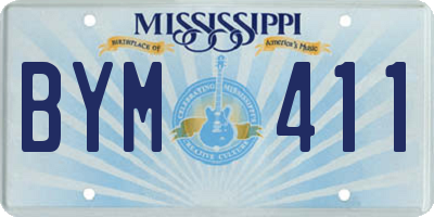 MS license plate BYM411