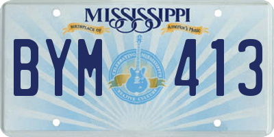 MS license plate BYM413