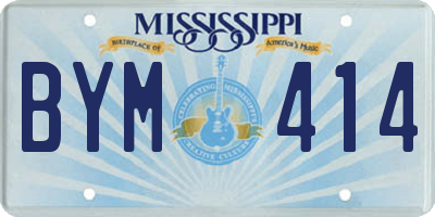 MS license plate BYM414