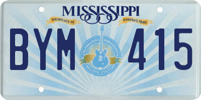 MS license plate BYM415