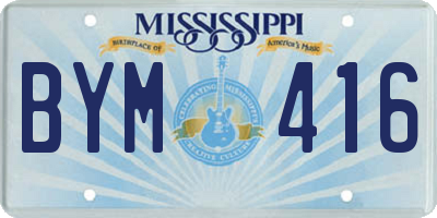 MS license plate BYM416