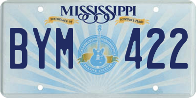 MS license plate BYM422
