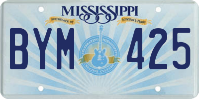 MS license plate BYM425