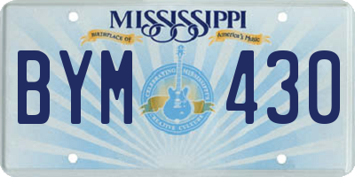 MS license plate BYM430