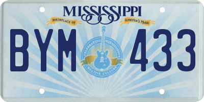 MS license plate BYM433
