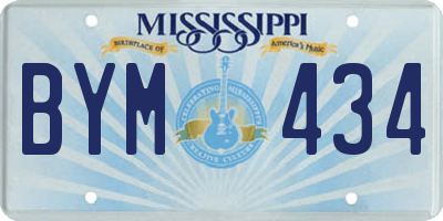 MS license plate BYM434