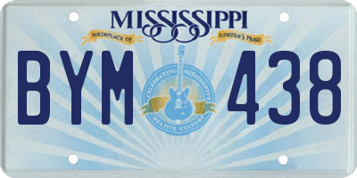MS license plate BYM438