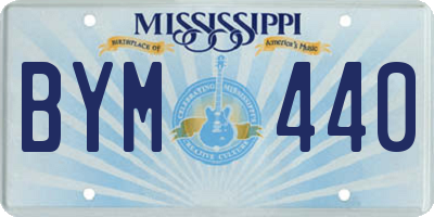 MS license plate BYM440