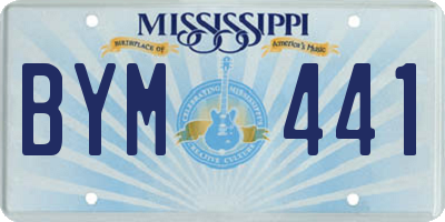 MS license plate BYM441