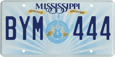 MS license plate BYM444