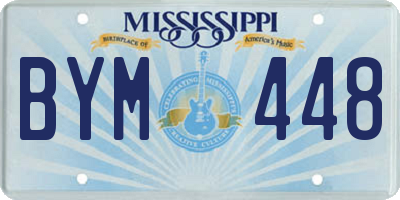 MS license plate BYM448