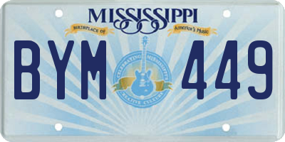 MS license plate BYM449