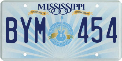 MS license plate BYM454