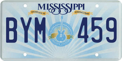 MS license plate BYM459
