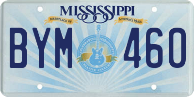 MS license plate BYM460