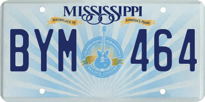 MS license plate BYM464