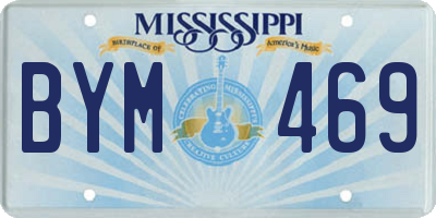 MS license plate BYM469