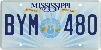 MS license plate BYM480